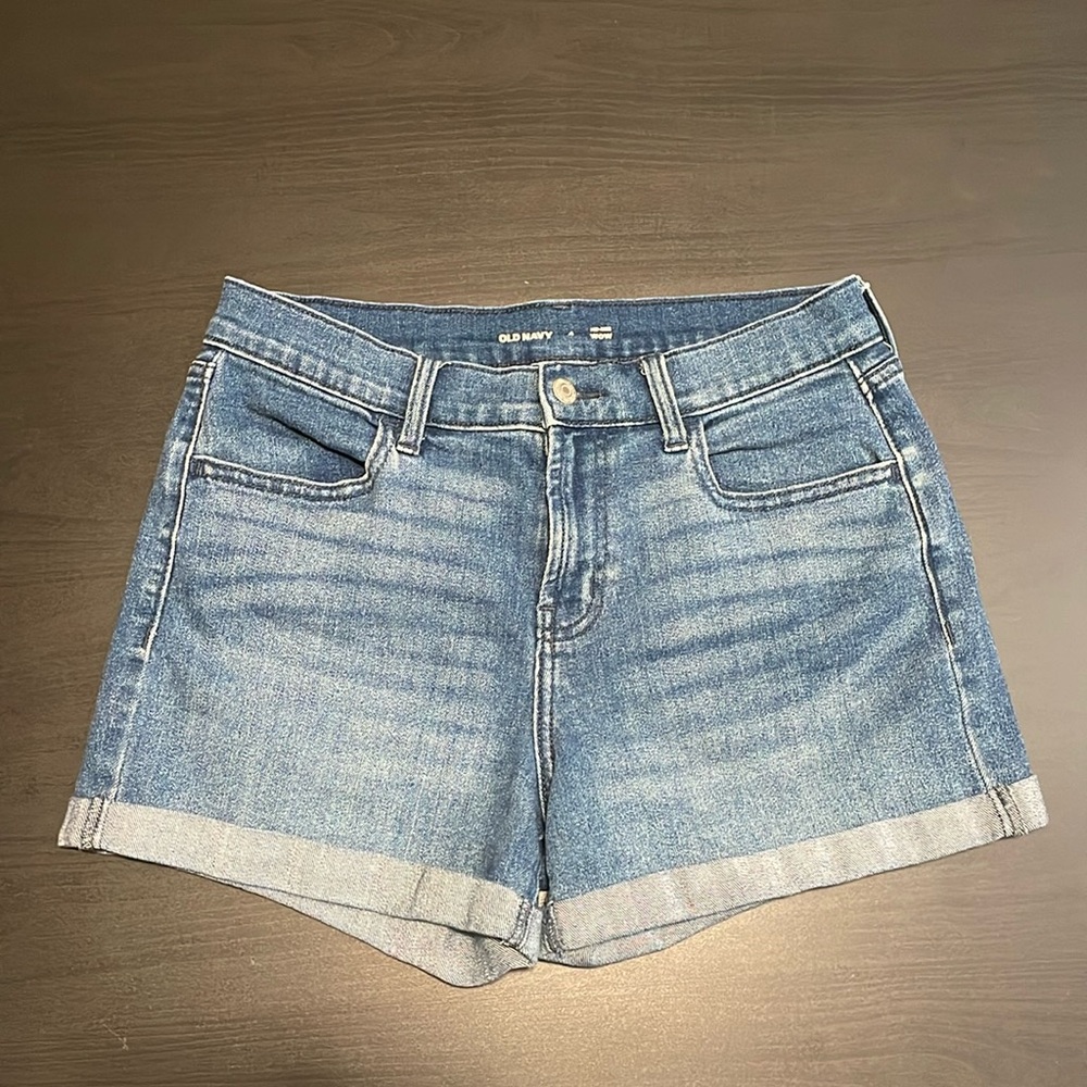 Old Navy Light Blue Rolled-Hem Denim Shorts